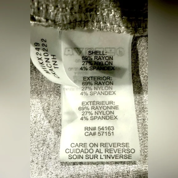 EUC Calvin Klein Light Gray Skinny Ankle Stretch Pants Sz L - Picture 14 of 16